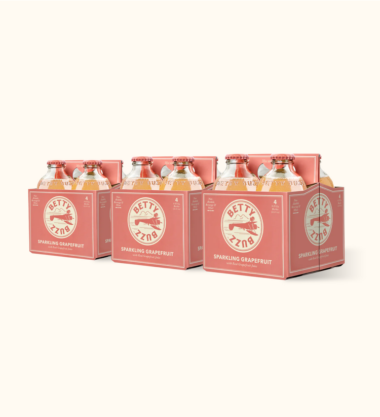 Sparkling Grapefruit bottles in packaging